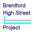 Brentford High Street Project logo - lines represent the High Street and Rivers Brent and Thames