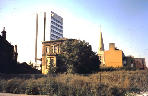Derelict site with former chapel
