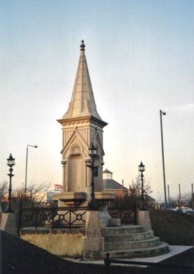 View of the grey marble 1877 fountain taken in 2009