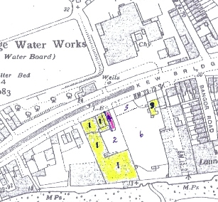 Map showing Kinghams premises, Kew Bridge Road, 1935