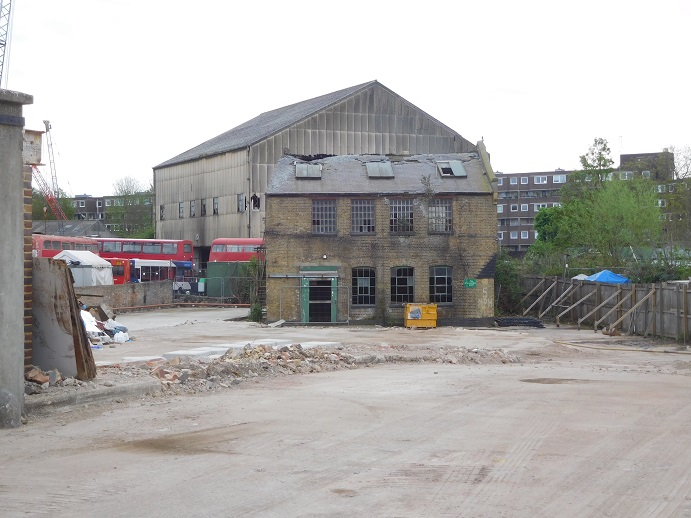 April 2022 view of the former Wilson and Kyle grinding workshop