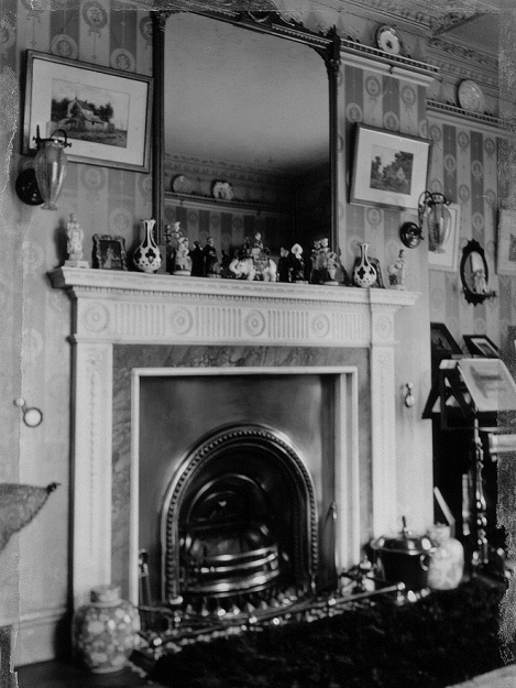 Acton Lodge - fireplace in drawing room