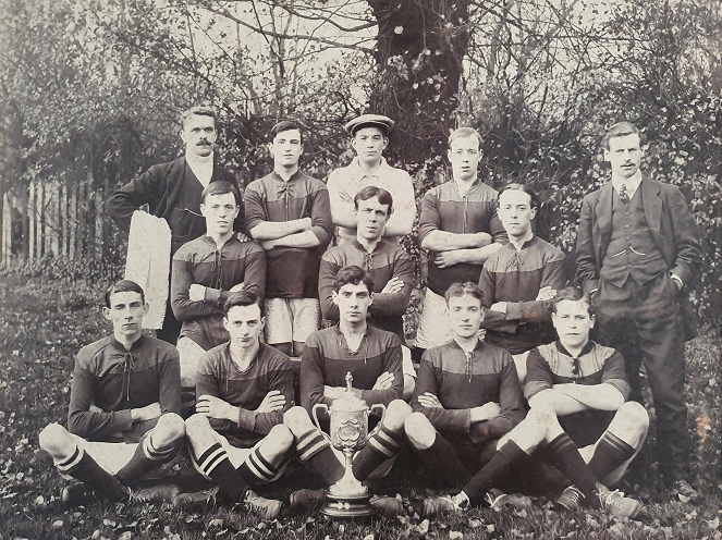 Brentford Celtic Football Team with silver cup