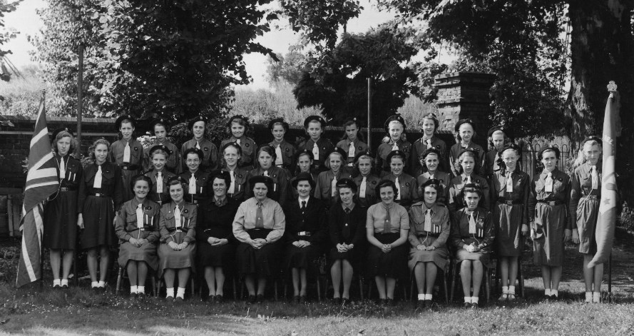 Guide group in garden